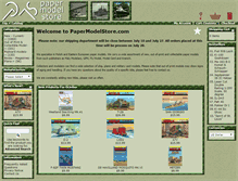 Tablet Screenshot of papermodelstore.com